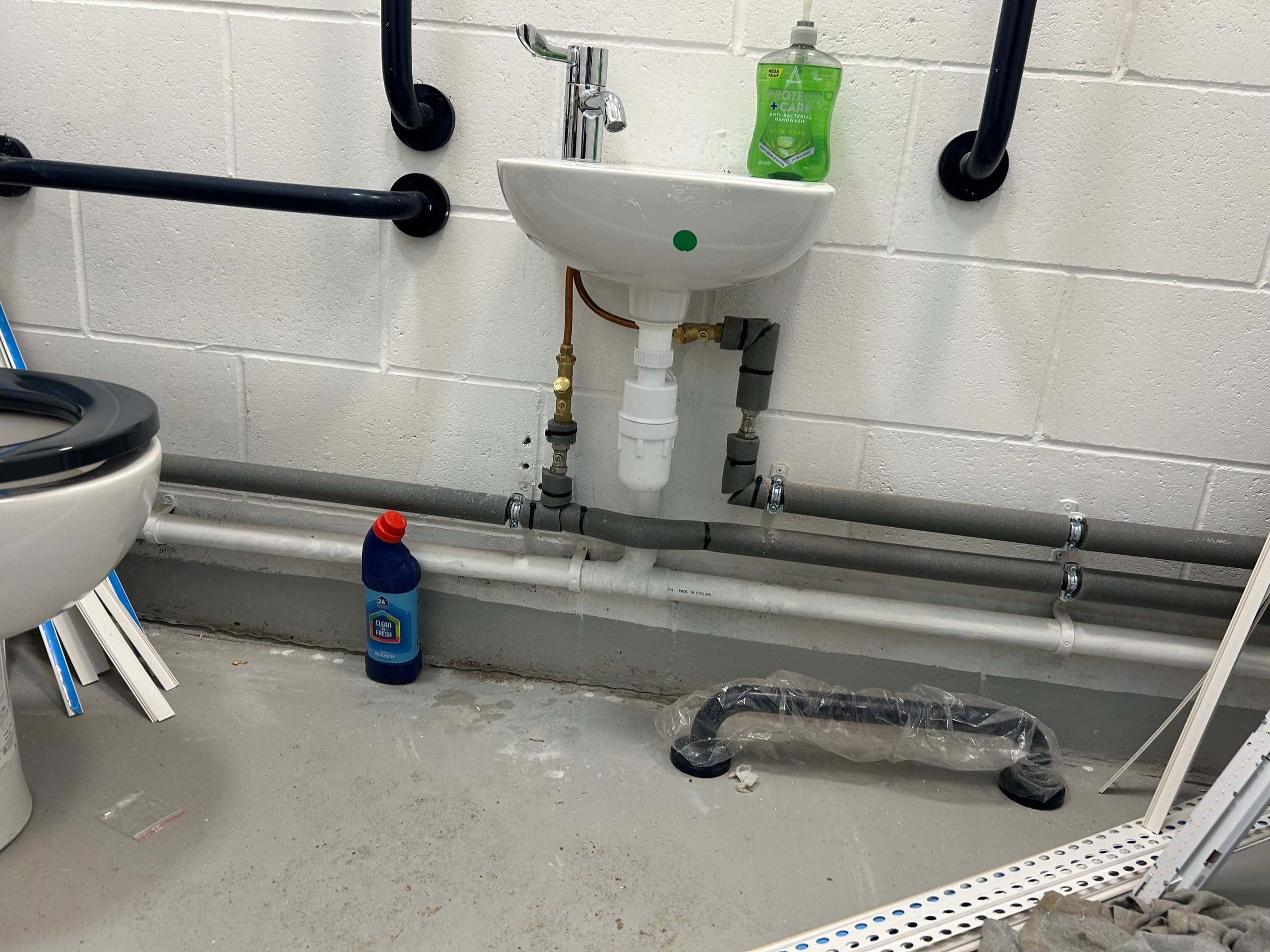 Mechanical services pipework at Nent Haggs