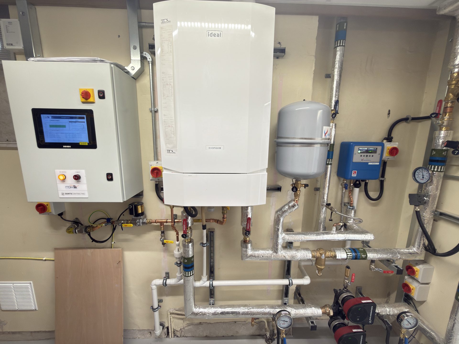 Plant room and heating installation, Ormsgill Community Centre